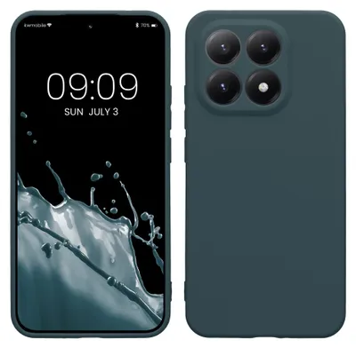 Produktbild von kwmobile Handyhülle für Xiaomi 15T Hülle - weiches Handy Silikon Case - Schutzhülle Cover - Dunkler Schiefer