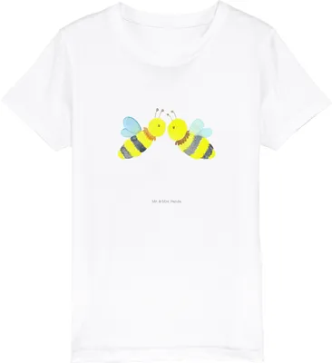 Produktbild von Mr. & Mrs. Panda Kleinkinder T-Shirt Biene Liebe 9-11 Jahre (134/146) - Weiß - Geschenk, Teenager, Kinder Jungen, Kindershirt, Bio