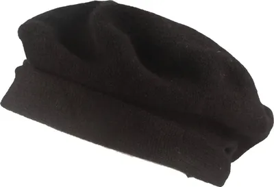 Kopka Steg-Baskenmütze aus reinem Cashmere in schwarz