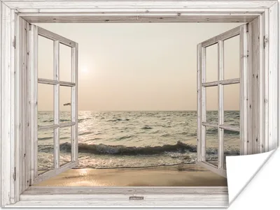 Produktbild von MuchoWow® Poster Aussicht - Strand - Meer 160x120 cm - Foto Plakat