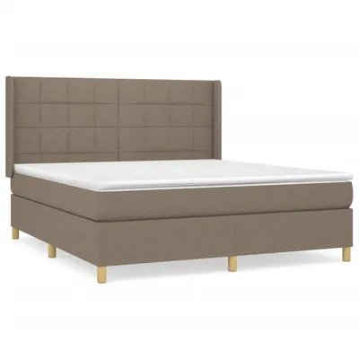 Produktbild von Boxspringbett mit Matratze Taupe 160x200 cm Stoff