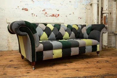Immagine prodotto di Divano a tre posti imbottito design divano a 3 posti divani a tre posti Chesterfield nuovo