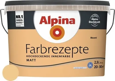 Produktbild von Alpina Wandfarbe Farbrezepte Biscotti 2,5 l