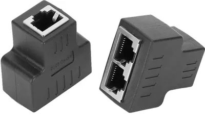 Obrázek produktu pro 2ks Ethernetový kabelový adaptér 1 -in 2 -out RJ45 samice rozhraní LAN konektoru extender rozbočovač pro internetový drát