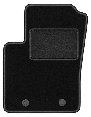 Image de Tapis conducteur en moquette pour Fiat 500 2007-2013 (cabriolet/à hayon) – 1 pièce, noir, sur mesure – Wielganizator LUX
