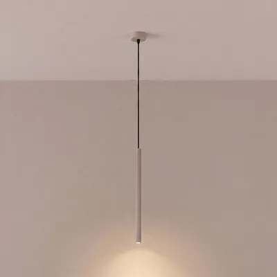 Produktbild von Hängeleuchte Metall rund Ø 25 cm H: max. 120 cm Taupe G9 Modern Hängelampe