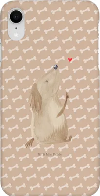 Produktbild von Mr. & Mrs. Panda Iphone XR Handyhülle Hund Liebe - Hundeglück - Geschenk, Premium Kunststoff, Hundeliebe, Hunde, Sprüche, Herz, Handy Case