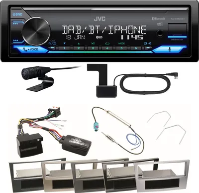 Produktbild von JVC KD-X482DBT Bluetooth DAB USB Einbauset für Astra H Corsa D Zafira B
