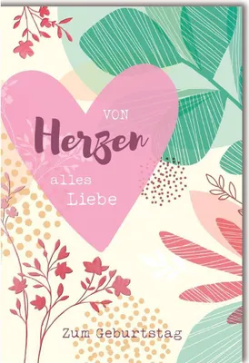 Produktbild von Geburtstag - Glückwunschkarte im Format 11,5 x 17 cm mit Umschlag - "v
