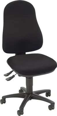 Produktbild von Topstar Point 60, Gepolsterter Sitz, Gepolsterte Rückenlehne, Schwarz, Schwarz, Schwarz, 97 cm