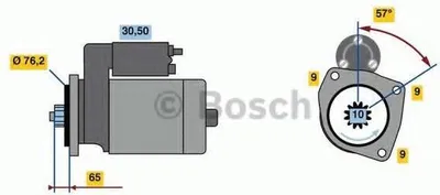 Produktbild von BOSCH 0 986 021 870 Starter Anlasser 2kW für VW Transporter IV Bus (70B, 70C, 7DB, 7DK, 70J, 70K, 7DC, 7DJ) 12V