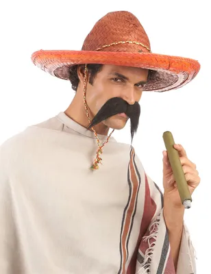 Produktbild von Mexikanischer Sombrero mit Hutschnur orange - Einheitsgröße