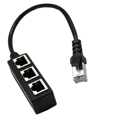 Productafbeelding van RJ45 Ethernet Splitter Kabel, Splitter 1 naar 3 Poort voor Cat5/5e/6/7/8