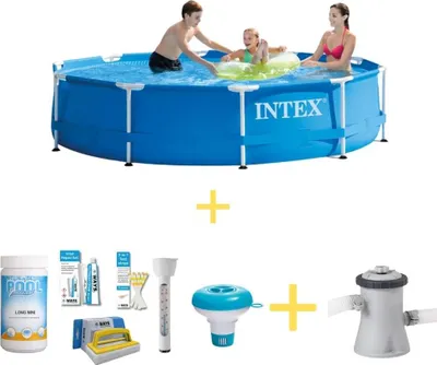 Produktbild von Intex Metal Frame Pool - 305 x 76 cm - WAYS Wartungspaket & Filterpumpe