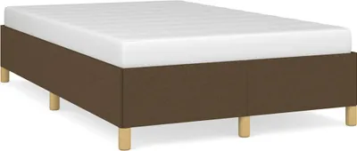 Zdjęcie produktu dla vidaXL Rama łóżka bez materaca ciemnobrązowa 120x190 cm tkanina