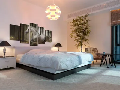 Produktbild von Akustikbild Natur 200x100 cm 5-teilige Bilder Akustikschaum Hochleistungsschallabsorber Schallschutz Leinwand 5 tlg Wandbild Raumakustik Schalldämmung 020116-6