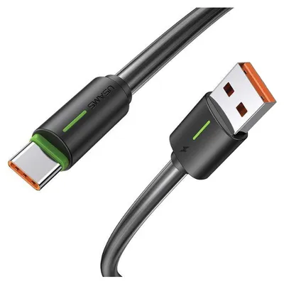 Image de Usams Usb-C 3A Yu Series 1M Usb-C/Usb-A Cable Black/Black Sj732Usb01 (Us-Sj732 )