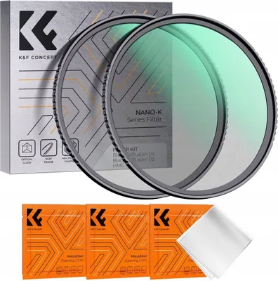 Produktbild von Filterset 2-in-1: Schwarzfilter und Diffusionsfilter 1/4 und 1/8 von K&F CONCEPT für 82mm / SKU: 1717V1