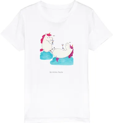 Produktbild von Mr. & Mrs. Panda Kleinkinder T-Shirt Einhorn Sekt 12-14 Jahre (152/164) - Weiß - Geschenk, Unicorn, Spaß, Teenager, Einhörner, Party, Bio Kinder, Baumwoll, Freundin