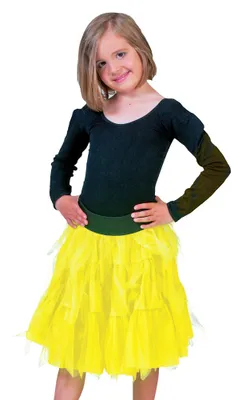 Produktbild von Fantasie Kostüm Petticoat Tüllrock für Mädchen - Neon Gelb