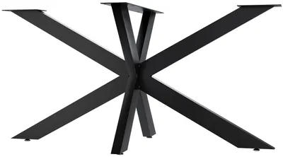 Produktbild von CLP Tischbeine Biloxi aus Stahl in Sternform schwarz Größe 150x78 cm Größe 150x78 cm
