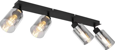 Produktbild von Globo Lighting Strahler Metall schwarz matt, 4x E27