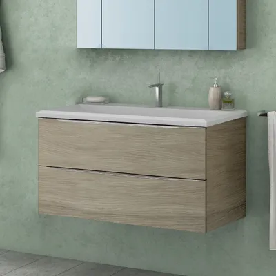 Obrázek produktu pro Kolpasan koupelnová skříňka s umyvadlem Tara OUT 110 - provedení: dub satén, šířka: 1110 mm