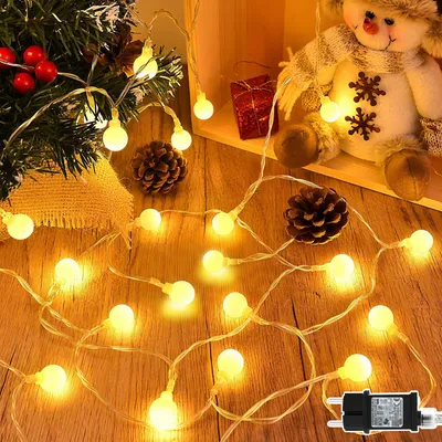 Lichtsnoer 15 m, 100 LED, warmweiß, IP65, Timer