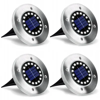 Produktbild von MasterLED Solar-Gartenleuchten 4 x 16 LED 6500K IP44 40lm Silber Erdspieß