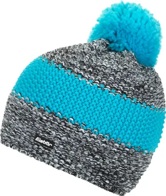 Produktbild von EISBÄR Styler Pompon, One Size, schwarz/weissmele/mugoazu, Wintermütze, Teilgefüttert, 30196