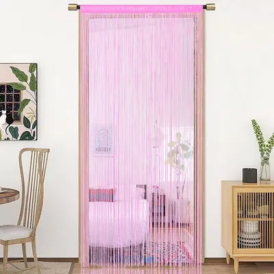 Produktbild von Fadenvorhang für Fensterdekoration und Raumtrennung 90x200cm in Baby Pink