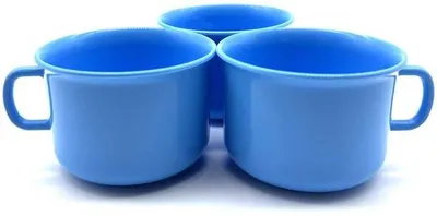 Produktbild von Tasse 150 ml Set aus 3 Kunststoffen für Outdoor, Camping, Picknick und Garten