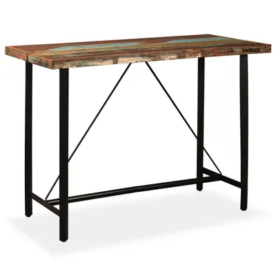Image de vidaXL Ensemble de bar 7 pièces vieux bois massif
