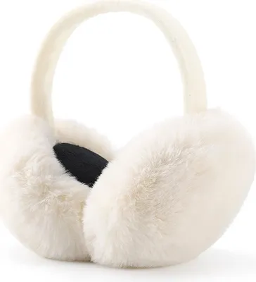 Produktbild von Damen Winter Warm Ohrenwärmer Ohrenschützer Plüsch Ohrenklappen Earmuffs (Weiß)