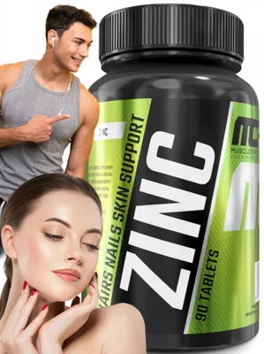 Obrázok produktu pre ZINC vlasy pokožka nechty starostlivosť o svaly Zinok 90 tabs