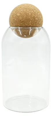 Vorratsglas 800 ml mit Korkstopfen, transparent
