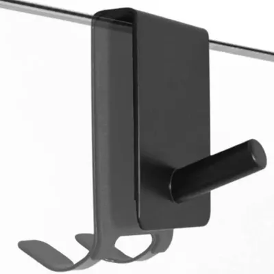 Immagine prodotto di gancio per porta doccia 8x4,5x1,5cm acciaio inox NERO