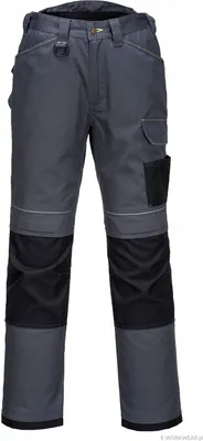 Immagine prodotto di Pantaloni da lavoro PORTWEST T601 grigio con cintura in vita 58