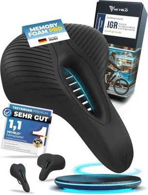 Productafbeelding van Comfortabele Ergonomische Fietszadel voor Vrouwen van Memory Foam