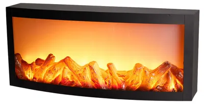 Zdjęcie produktu dla Kominek dekoracyjny z efektem płomieni, z pilotem i timerem, 58 x 15 x 25 cm