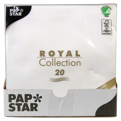 Zdjęcie produktu dla Papstar Servietten RC weiss 40x40 cm 50 Stück