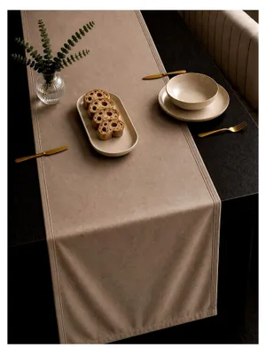 Produktbild von Samt-Tischläufer für Sommer- und Herbstdekoration, maschinenwaschbar, 35 x 180 cm