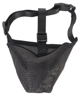 Produktbild von Maulkorb für Hunde, atmungsaktiv, verstellbar, mit Netzstoff überzogen, zum Beißen, Kauen, Lecken, Bellen, Auffangen vergifteter Köder, M