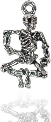 Produktbild von 5 Skelett - Anhänger, 25x14 mm antiksilber, Kettenanhänger, Charm-Anhänger