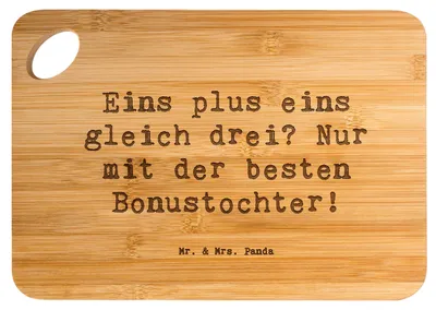 Produktbild von Mr. & Mrs. Panda schneidbrett Spruch Beste Bonustochter - Transparent - Geschenk, vesperbrett, Familie, Holzbrett, Familienmitglieder, Liebe, Stieftochter, Brett, Glück