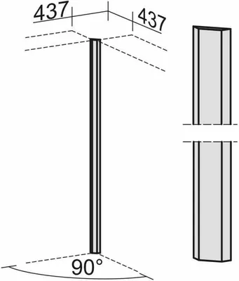 Produktbild von 90° Eckverbinder für 6 Ordnerhöhen, Buche