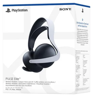 Obrázok produktu pre Sony PULSE Elite, Káblový a bezdrôtový, Hranie, Slúchadlá s mikrofónom, Čierna, Biela