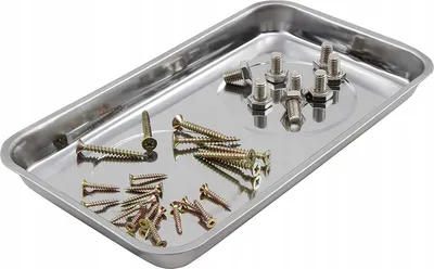 Produktbild von ELMAX | Edelstahl Magnet-Teller, 240x140, für Werkzeuge und Kleinteile, Magnetschale