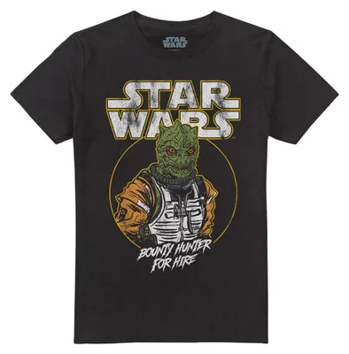 Image de T-shirt Star Wars - "Chasseur de primes à louer" - Modèle unie pour hommes/femmes - TV41318 (4XL) (Noir)