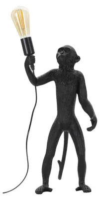 Immagine prodotto di Lampada da tavolo Monkey Nero in resina Glam 26x34x55 cm